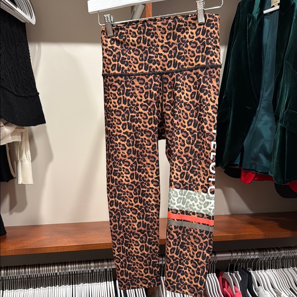 Peloton x WITH Natural Cheetah Capri Legging Size S